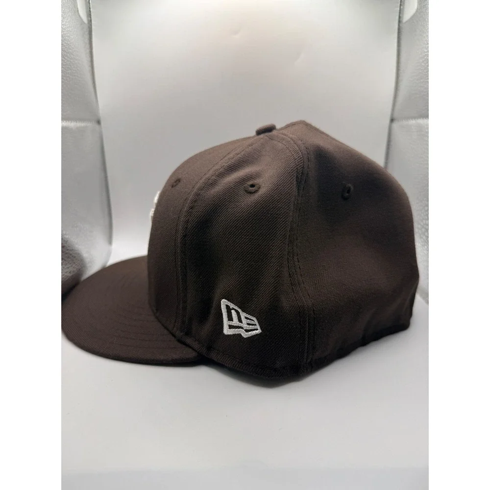 New Era 59FIFTY New York Yankees Fitted Hat Brown Wool Size 7 7/8 MLB Cap